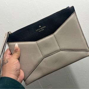 Kate Spade Black and Tan Clutch